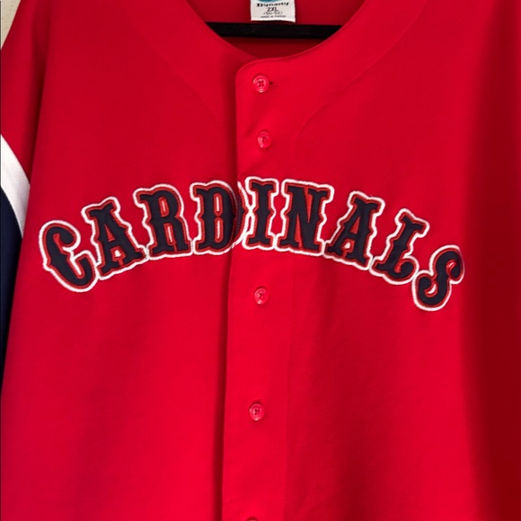 Vintage 90’s Cardinals Baseball Button Up Short Sleeved Jersey Size 2XL - Picture 2 of 9